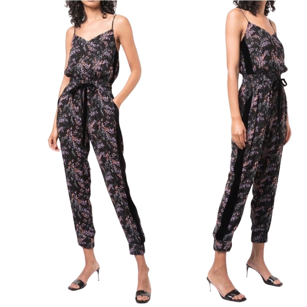Cinq a Sept size XS floral Amia sleeveless silk jumpsuit